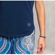 Spirit of OM - Shirt Raglan Bambus - dunkelblau