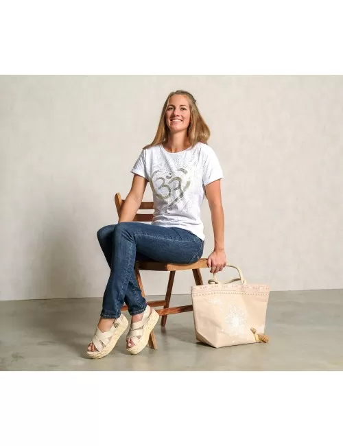 Spirit of OM - Shirt OM Time - weiß/gold