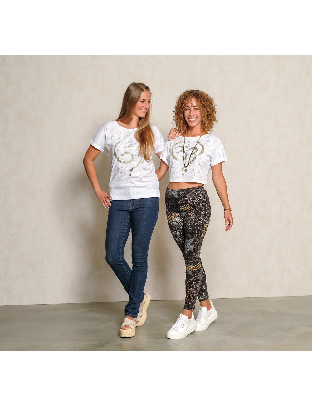 Spirit of OM - Shirt OM Time - weiß/gold