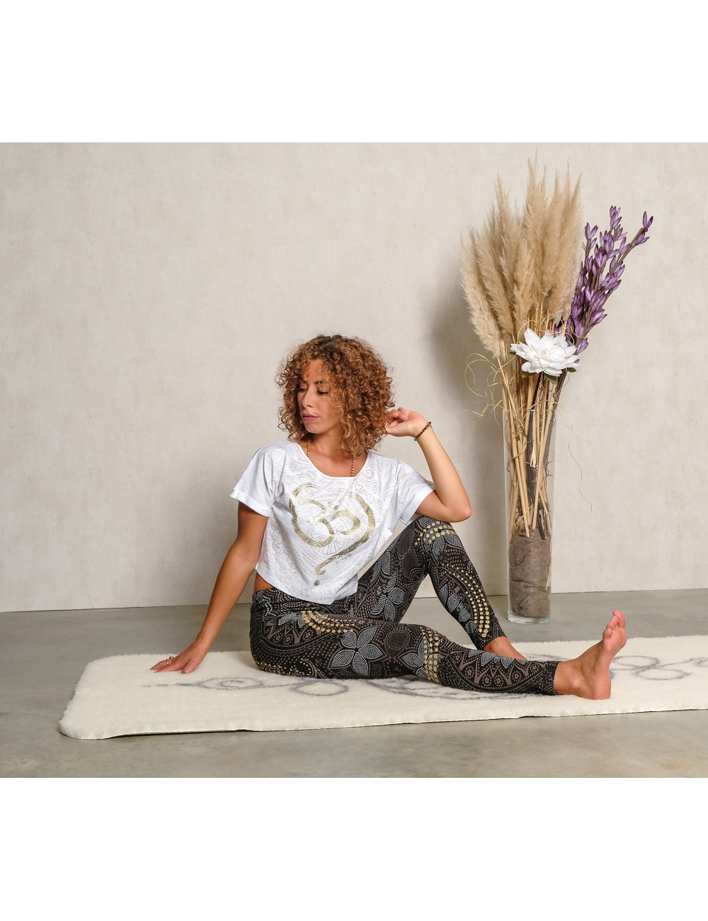 Spirit of OM - Shirt OM Time - weiß/gold