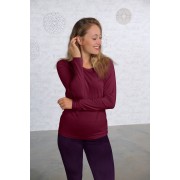 Spirit of OM - Langarm-Shirt Bambus - berry