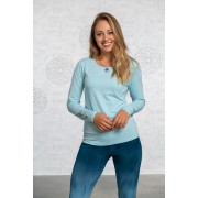 Spirit of OM - Langarm-Shirt Bambus - blue-breeze