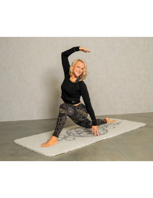 Spirit of OM - Longsleeve Crop Shirt - schwarz