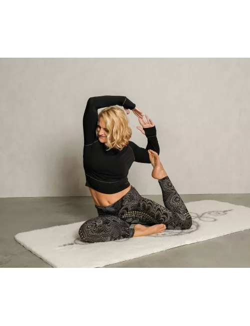 Spirit of OM - Longsleeve Crop Shirt - schwarz