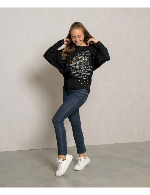 Spirit of OM - Oversize Shirt Motivation - schwarz