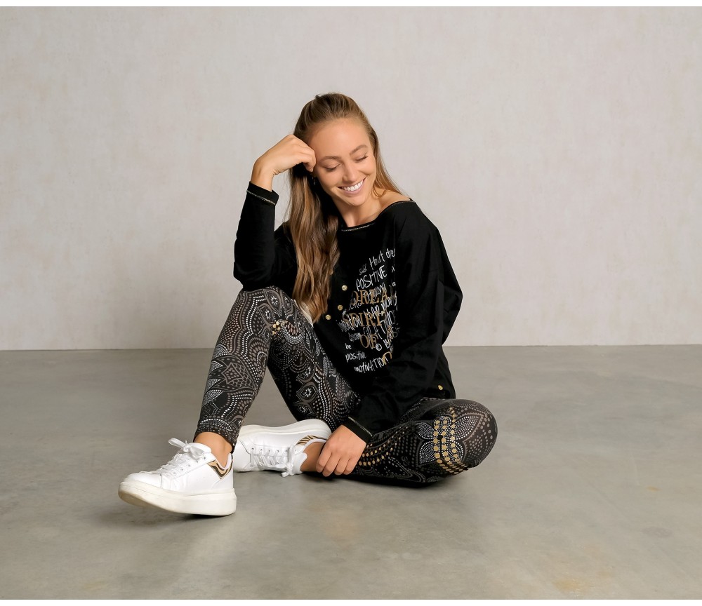 Spirit of OM - Oversize Shirt Motivation - schwarz