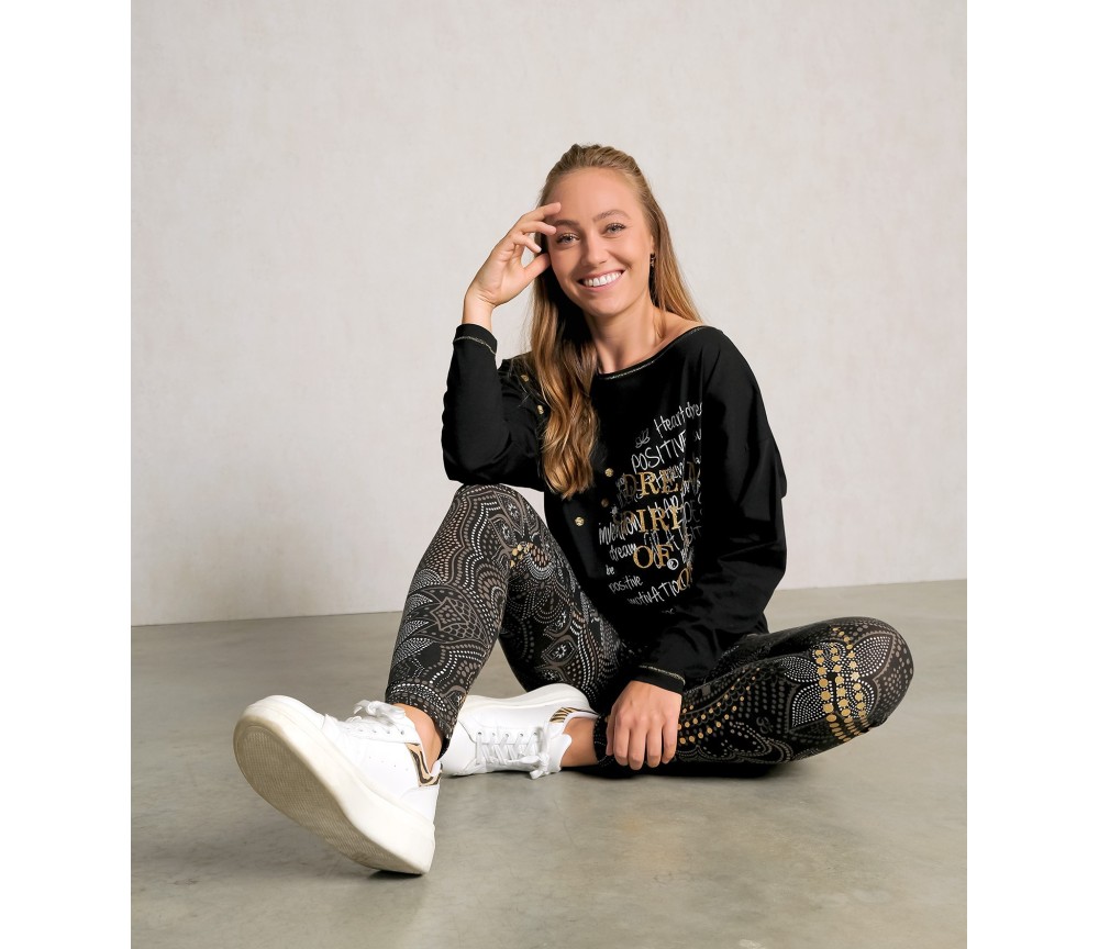 Spirit of OM - Oversize Shirt Motivation - schwarz