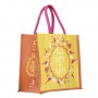 The Spirit of OM - Jutetasche - 'Blume des Lebens' (40x18x33cm - LxBxH) - gelb / orange / pink