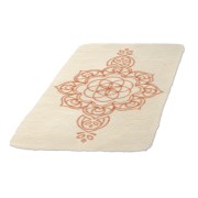 Spirit of OM - Yogamatte Mandala 81 x 198cm - naturweiß/orange