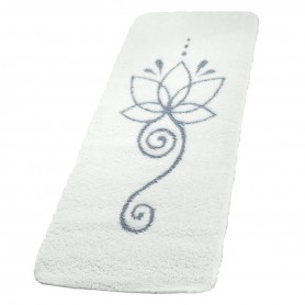 Spirit of OM - Yogamatte Lotus - 81 x 198cm - naturweiß/grau