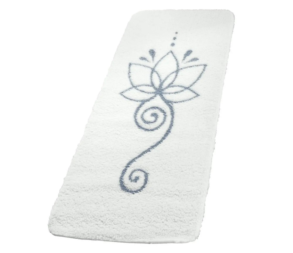 Spirit of OM - Yogamatte Lotus - 81 x 198cm - naturweiß/grau