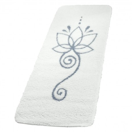 Spirit of OM - Yogamatte Lotus - 81 x 198cm - naturweiß/grau