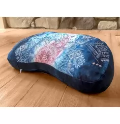 Spirit of OM - Meditationskissen Halbmond - indigo/peach
