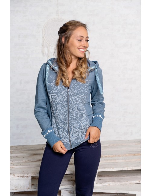Spirit of OM - Sweatjacke women - jeansblau