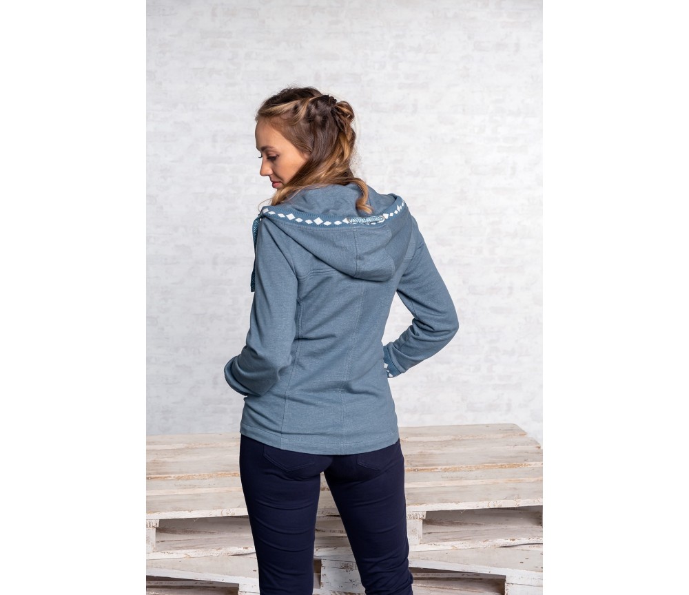 Spirit of OM - Sweatjacke women - jeansblau