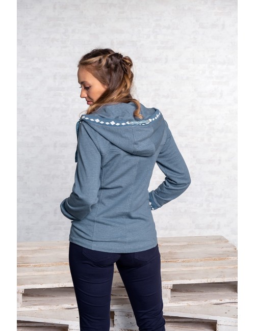 Spirit of OM - Sweatjacke women - jeansblau