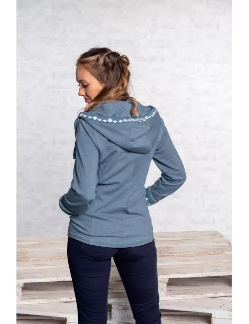 Spirit of OM - Sweatjacke women - jeansblau
