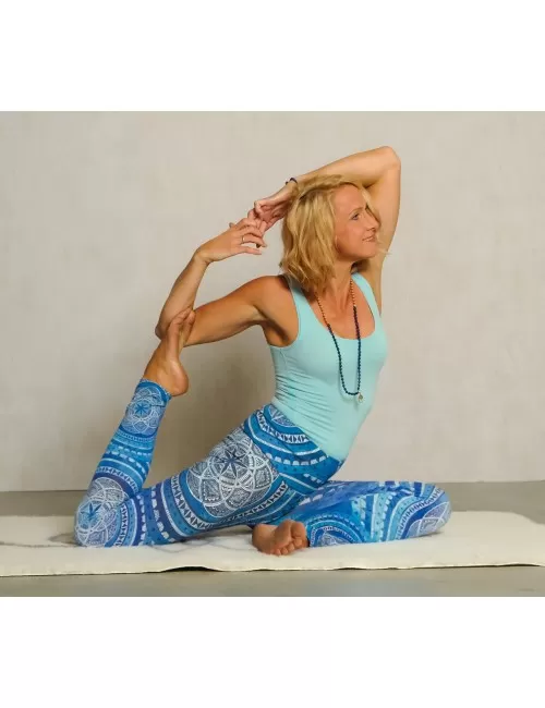 Spirit of OM - Yoga Leggings Blue Spirit - indigo-blue
