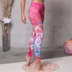 The Spirit of OM - Yoga Leggings - Bravery - pink-bunt