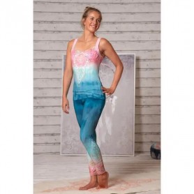 The Spirit of OM - Yoga Leggings - indigo/peach