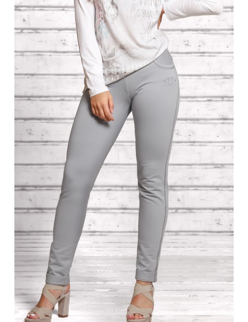 Spirit of OM - Jegging - kieselgrau