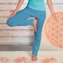 The Spirit of OM - Yoga-Hose - mit breitem Rockbund - aloha-blau