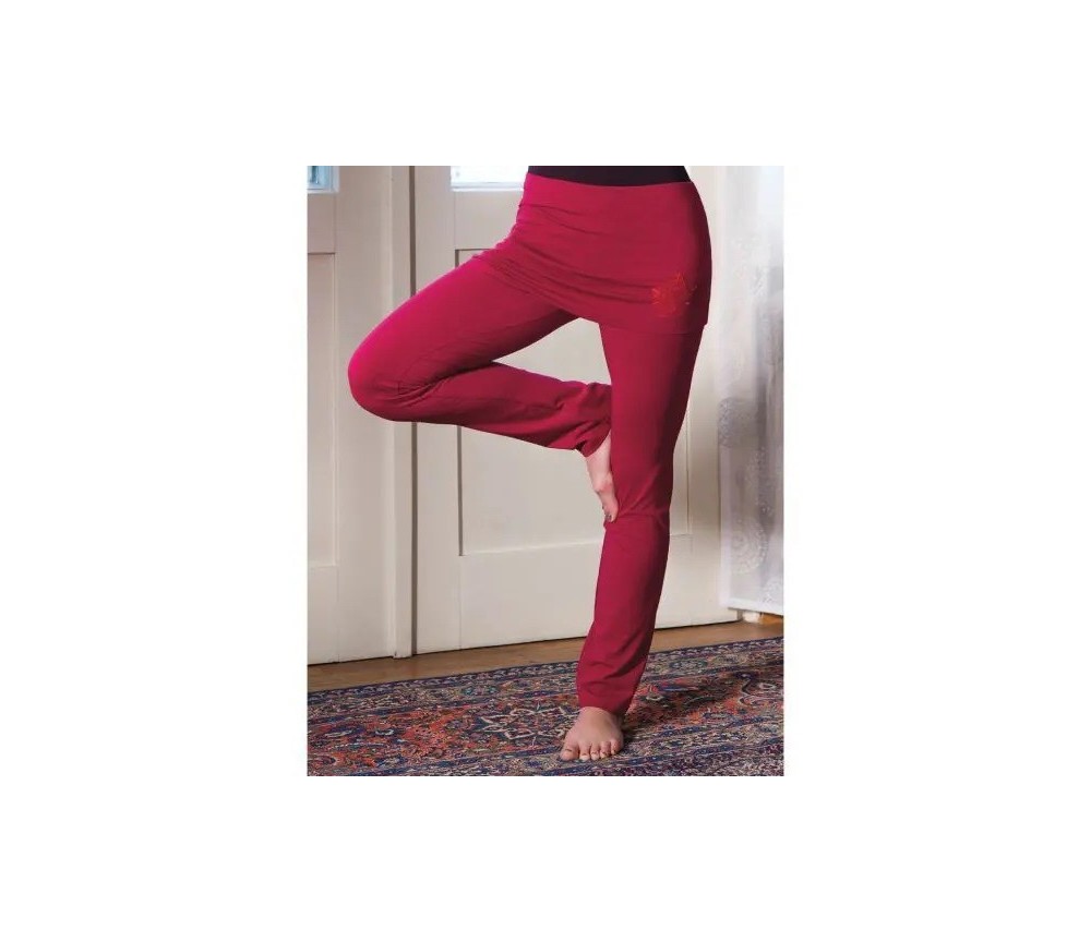 Spirit of OM - Yogahose mit Rockbund - rosenrot