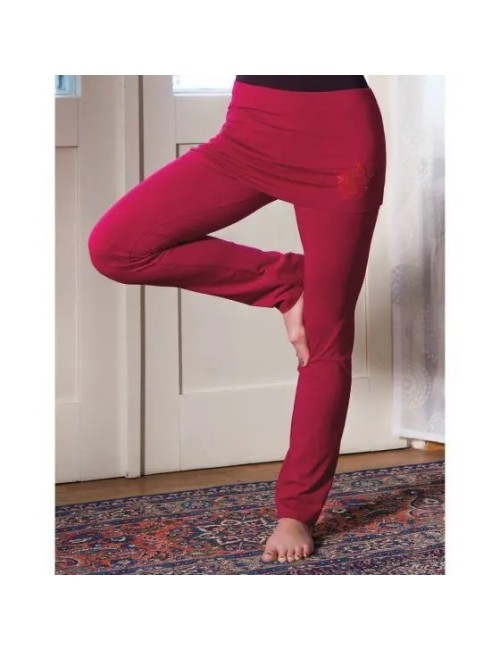 Spirit of OM - Yogahose mit Rockbund - rosenrot