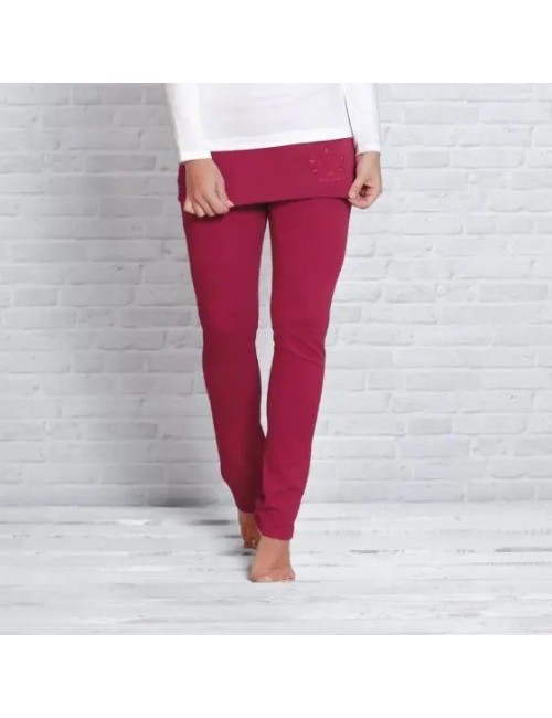 Spirit of OM - Yogahose mit Rockbund - rosenrot