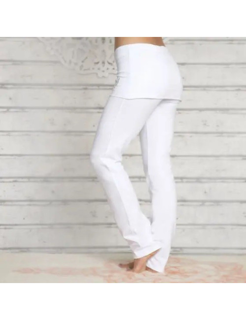 Spirit of OM - Yogahose mit Rockbund - weiß