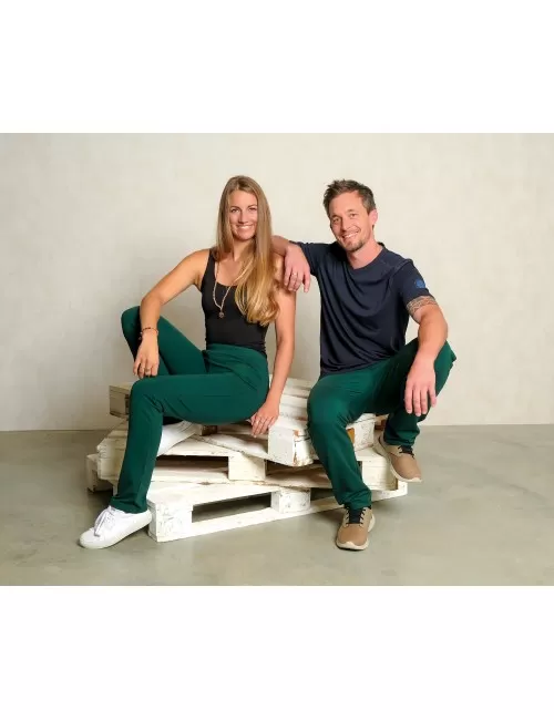 Spirit of OM - Wellnesshose Unisex - farngrün