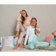 Spirit of OM - Pyjama-Longsleeve Shirt - weiß/mint