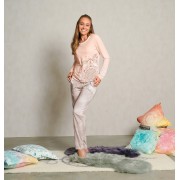 Spirit of OM - Pyjama-Longsleeve Shirt - apricot/sahara