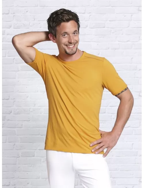 Spirit of OM - T-Shirt Bambus - maisgelb