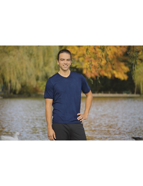 Spirit of OM -  T-Shirt Bambus - dunkelblau