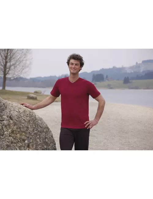 Spirit of OM - T-Shirt Bambus - bordeaux