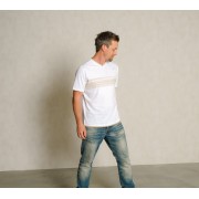 Spirit of OM - T-Shirt men Planet protect - weiß/sand