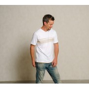 Spirit of OM - T-Shirt men Planet protect - weiß/sand