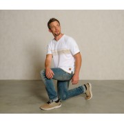 Spirit of OM - T-Shirt men Planet protect - weiß/sand