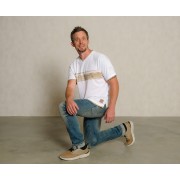 Spirit of OM - T-Shirt men Planet protect - weiß/sand