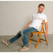 Spirit of OM - T-Shirt men Planet protect - weiß/sand