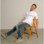 Spirit of OM - T-Shirt men Planet protect - weiß/sand