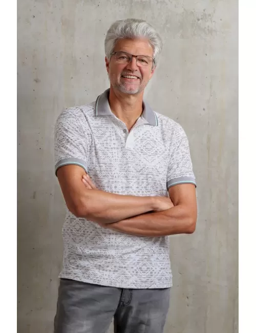 Spirit of OM - Polo-Shirt - naturweiß/chai