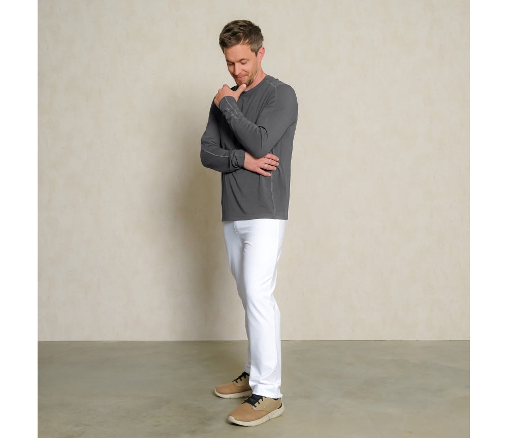 Spirit of OM - Longsleeve Bambus - turmalingrau