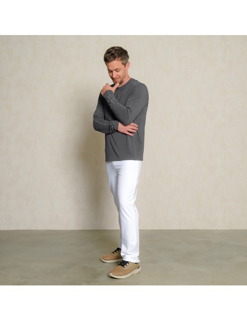 Spirit of OM - Longsleeve Bambus - turmalingrau