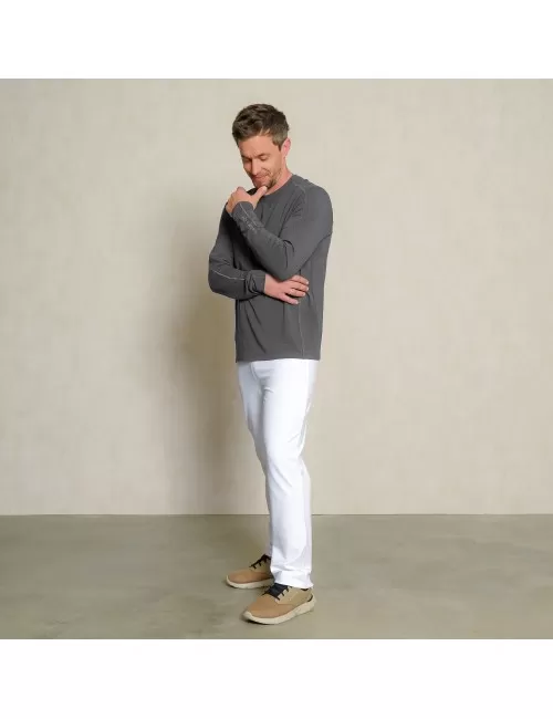 Spirit of OM - Longsleeve Bambus - turmalingrau