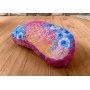 The Spirit of OM - Halbmondkissen - Rosenquarz/Amethyst (40x10cm - BxH) - pink/bunt