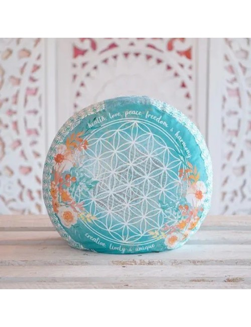 Spirit of OM - Meditationskissen - jade/orange