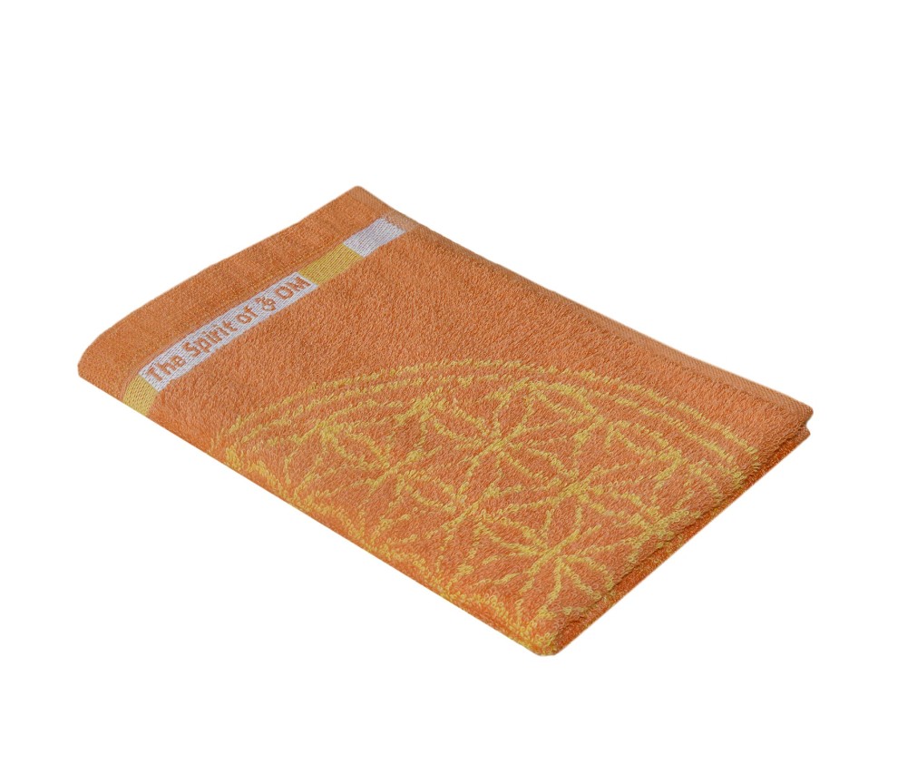 Spirit of OM - Frotteetücher Happy Flower of Life - sonnengruß/koralle