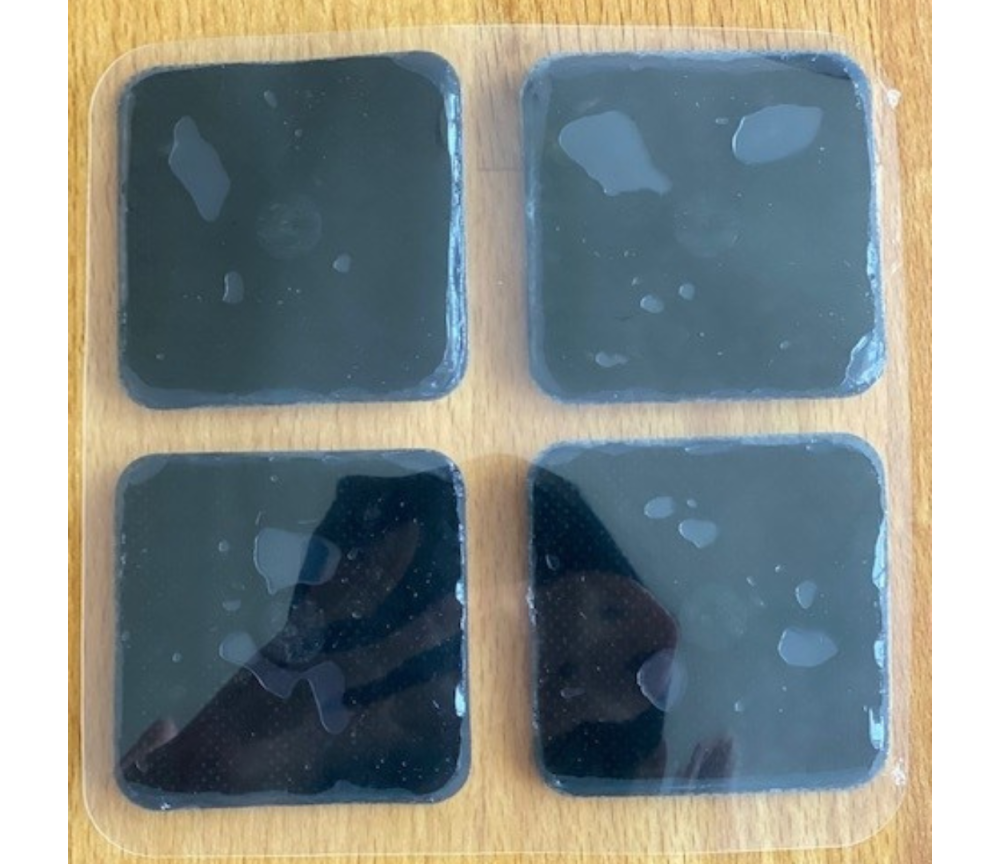 Klebe - Elektroden 4 er Pack 4eckig groß - für Healy Gerät, TimeWaver, Elektro- & Tens- Stimulationsgeräte